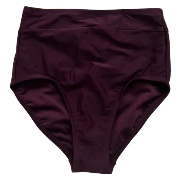 Kona Sol Women's Burgundy Wine High Waist Tummy Control Bottoms AGD03 Sz S NWT - Picture 4 of 14